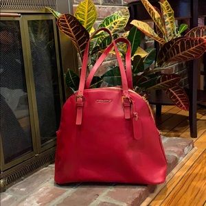 CYNTHIA ROWLEY red leather tote bag
